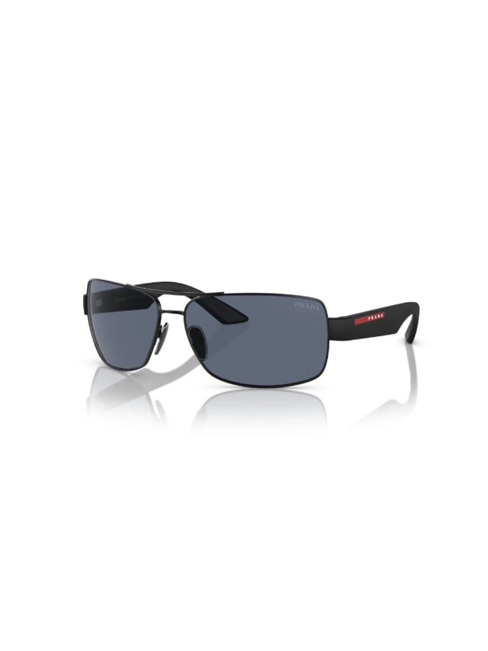 Prada Sunglasses PS50ZS 1BO09R Matte Black Frame / Blue Tuning Lens NEW 65mm